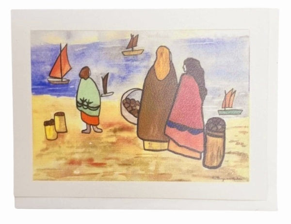 Kathryn McErlean Watercolour Village Scene Greeting Card