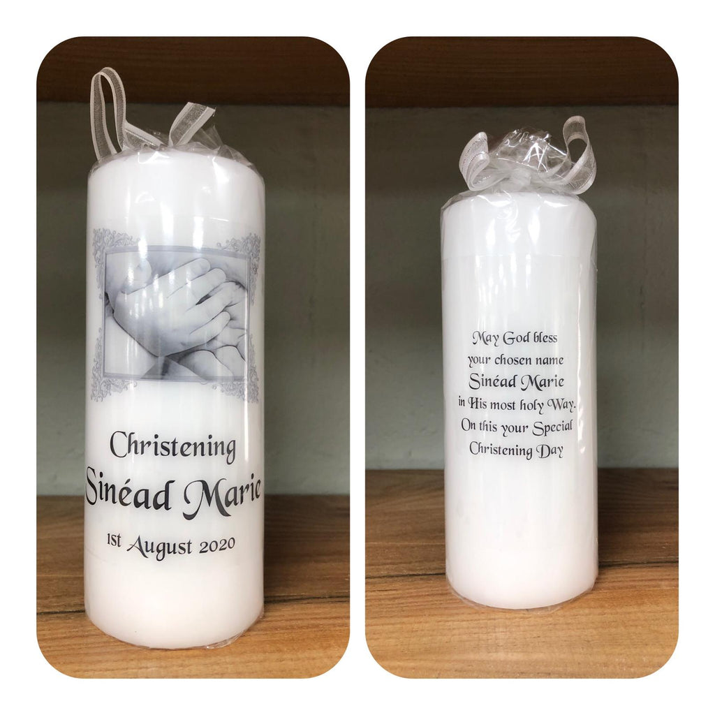 Personalised Christening Candle 9 Inch