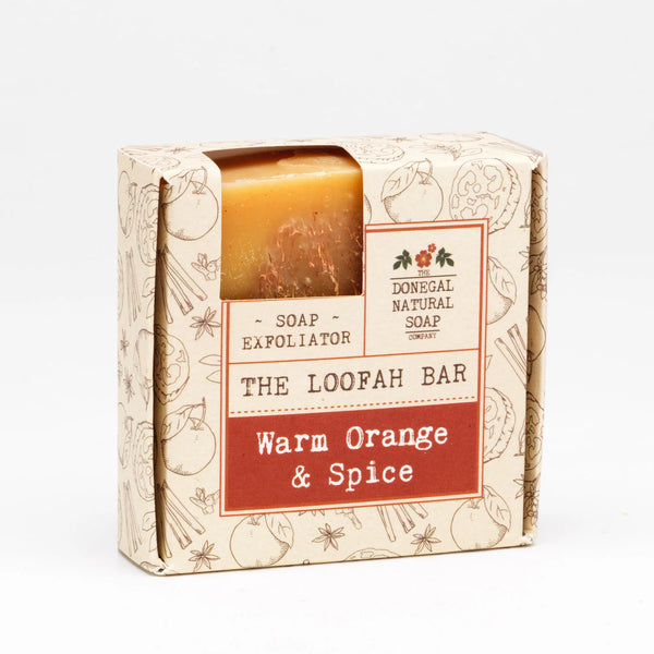 The Donegal Natural Soap Company Warm Orange & Spice Loofah Bar