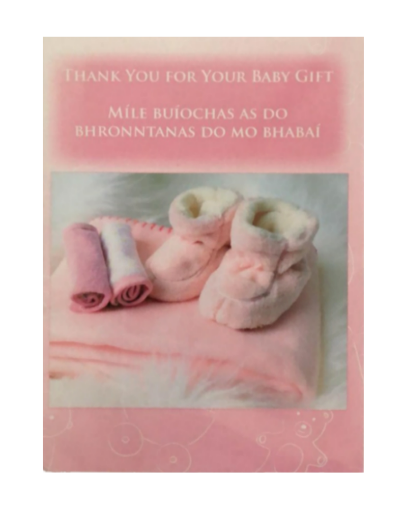 Willow Bilingual Card Pack Thank You For Your Baby Gift Girl