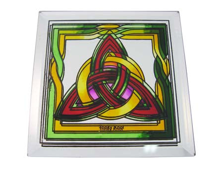 Clara Crafts Stained Glass  Coaster Trinity Knot