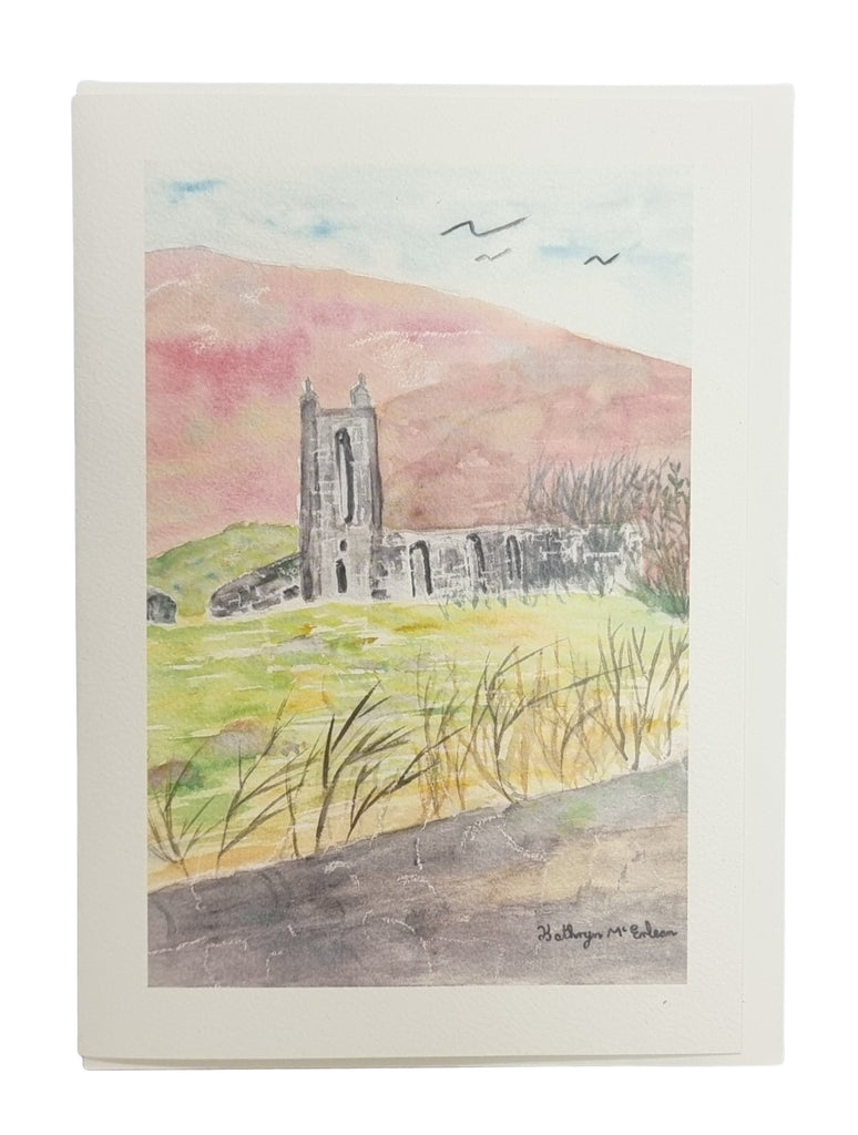 Kathryn McErlean Watercolour Old Church Greeting Card