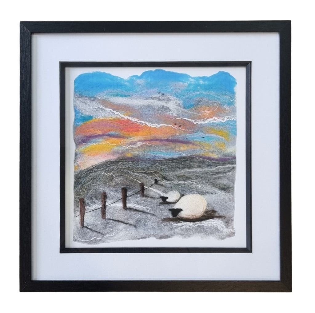 Alicia Paintings 'Winter Sunset' Fráma Dubh