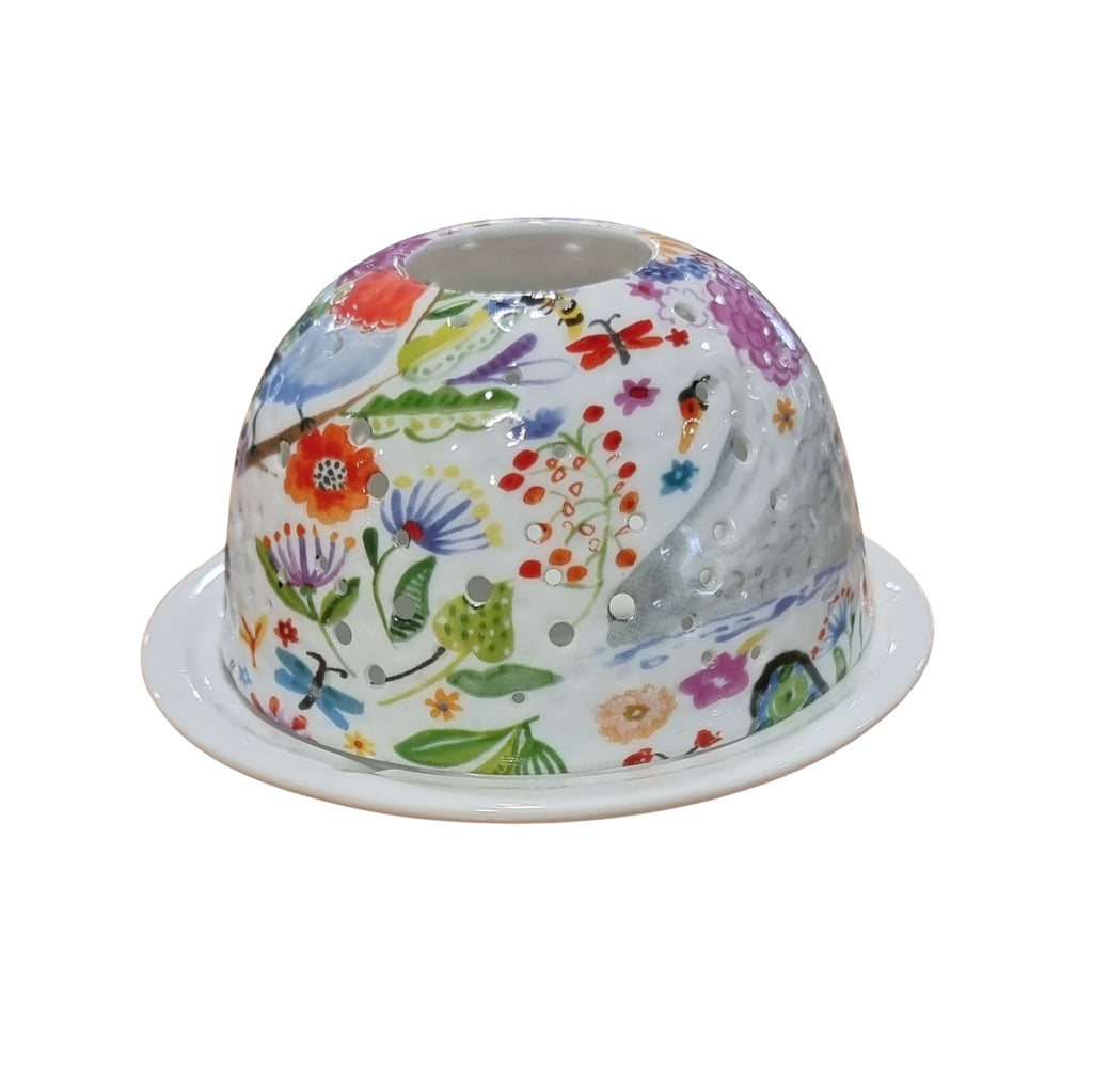 Shannonbridge Pottery Ireland Luminaire Swan Garden