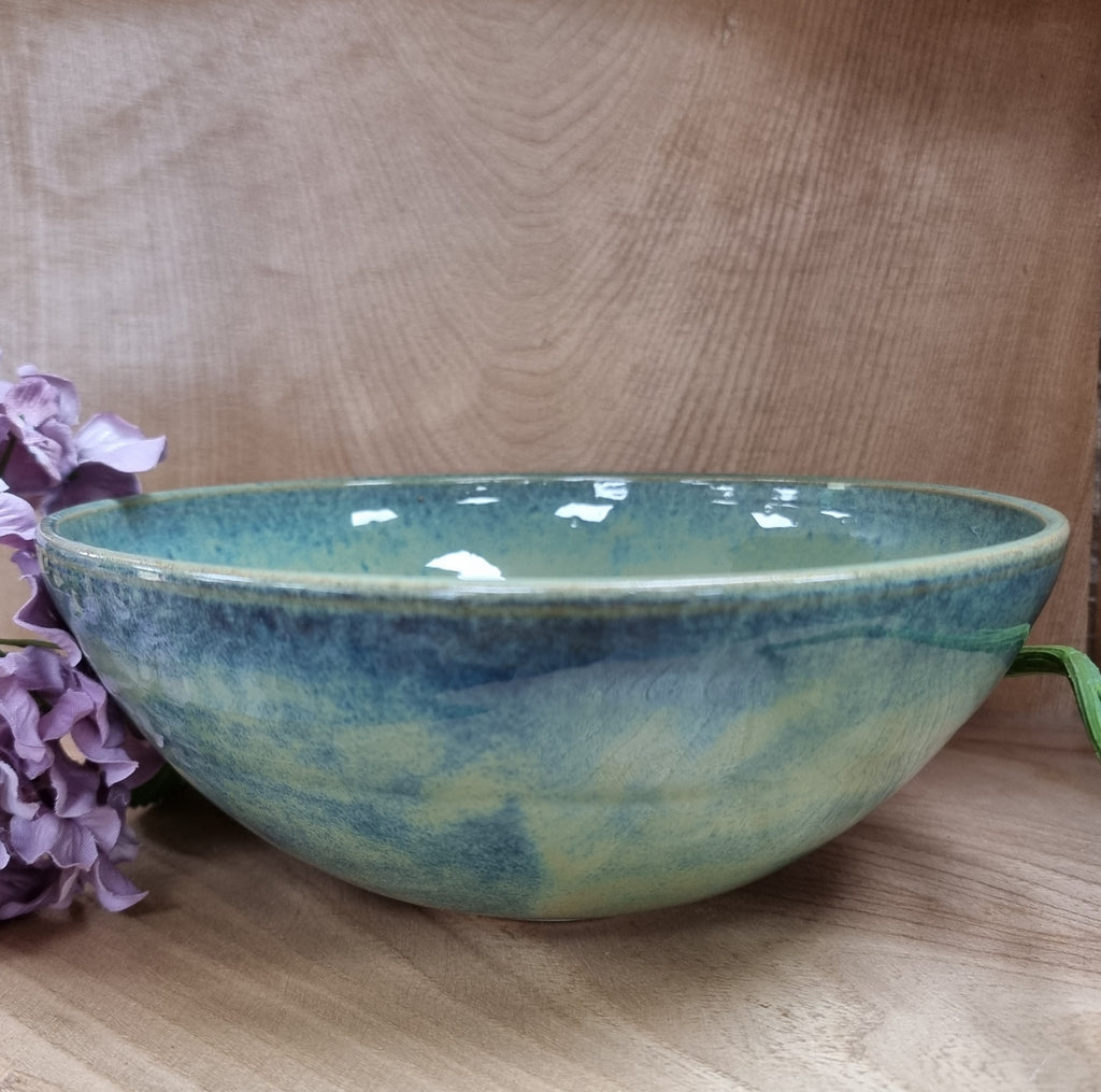 CH Pottery Bowl Green With A Hint Of Blue