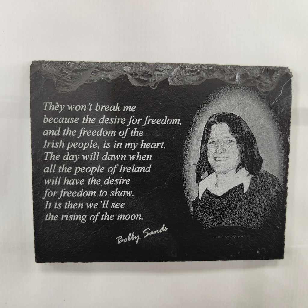 Lazernow Custom Gifts Bobby Sands Slate Plaque small