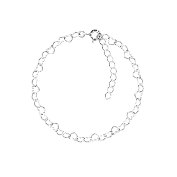 Kilkenny Silver - Interlocking Heart Bracelet – Silver