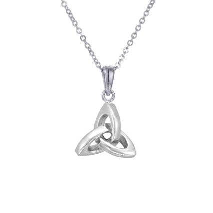 Sterling Silver 3D Trinity Pendant