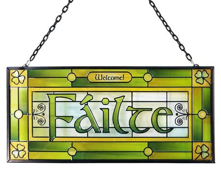 Celtic Reflections- fáilte Stained Glass Panel