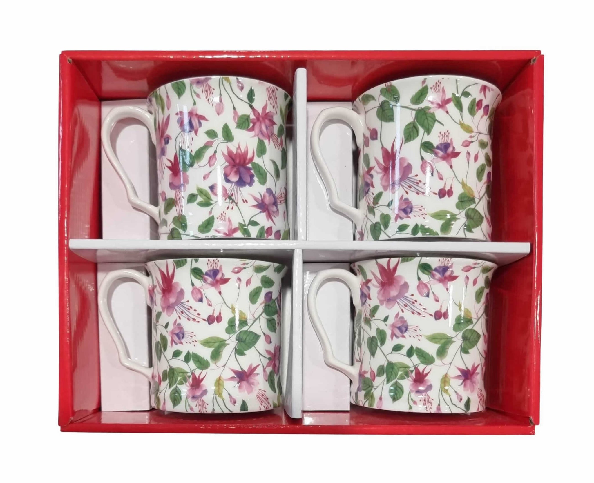 Shannonbridge Pottery Ireland 4 Piece Mug Set Fuchsia Siopa An Carn