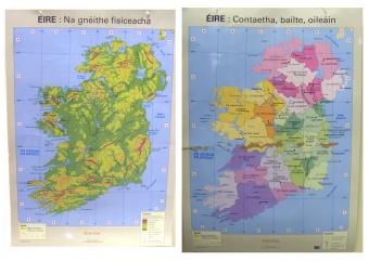 Double sided wall map of Ireland