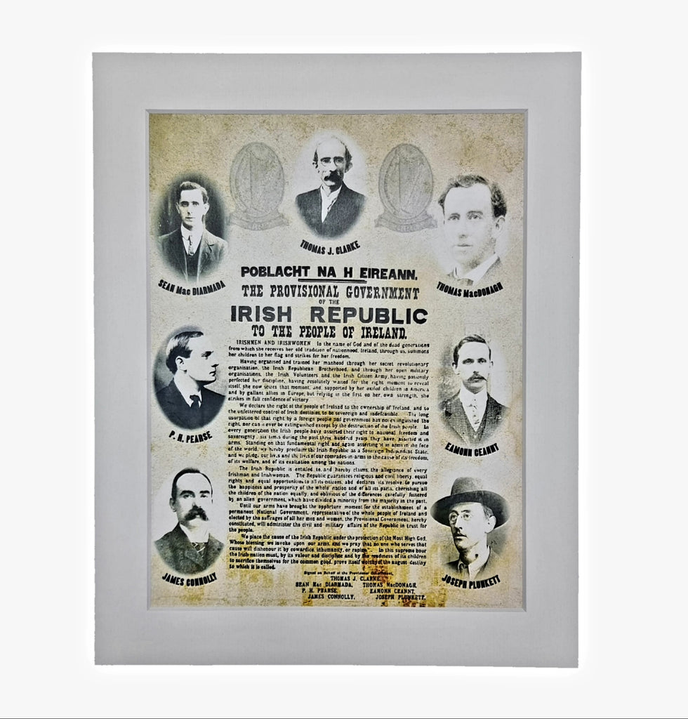 Liffey Artefacts Mounted Print Proclamation Of The Irish Republic