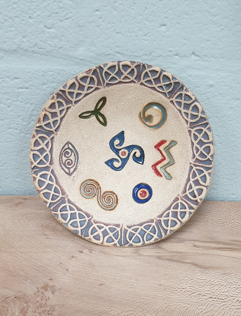 Michelle Butler Ceramics Celtic Symbols Dish Large
