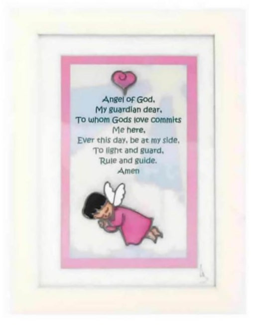 Magpi Art Angel Of God Framed Prayer Baby Girl English