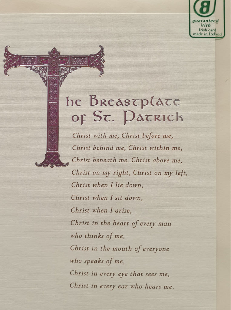 The Glen Gallery St Patrick's Breast Plate Card