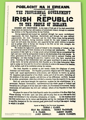 O'Brien Celtic Gifts 1916 Irish Proclamation Poster