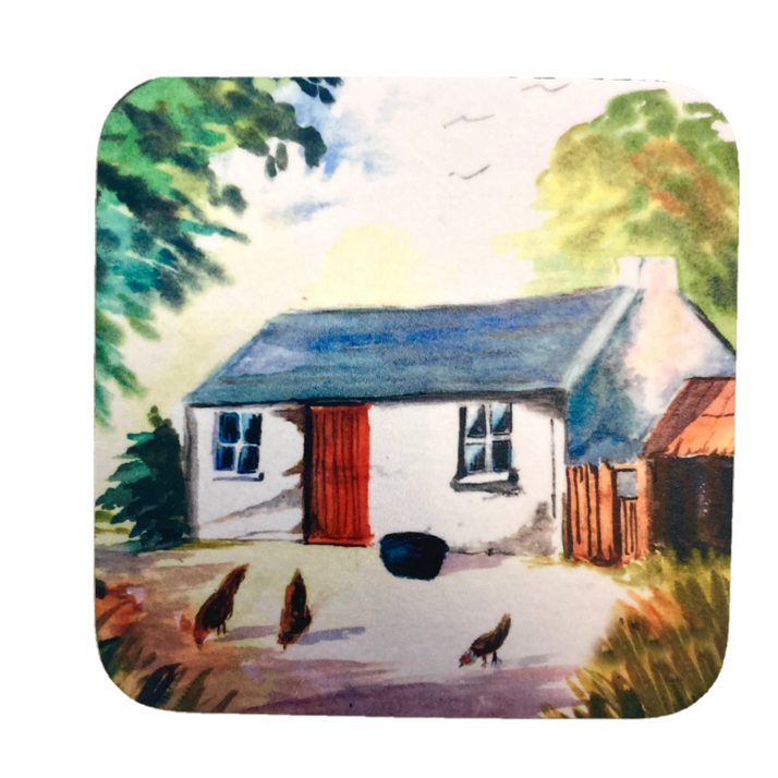 Kathryn McErlean Red Door Cottage Coaster