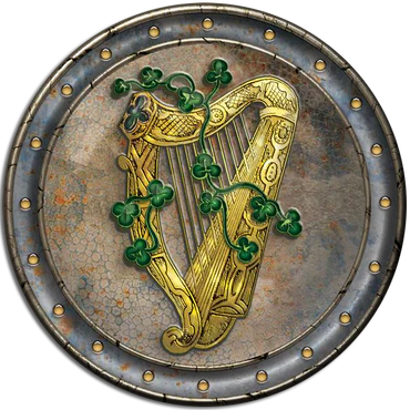 The Celtic Card Team Gold Harp 4 Pack Irish Coaster