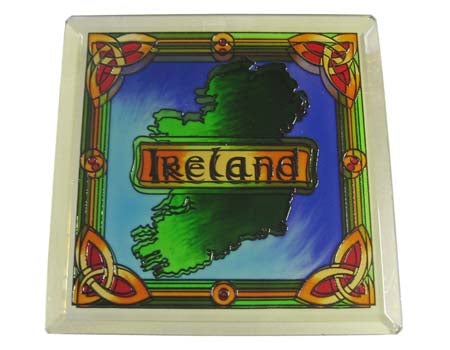 Clara Crafts Stained Glass Coaster Map Of Ireland