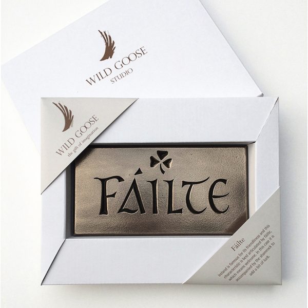 Wild Goose Studio Fáilte Plaque Boxed