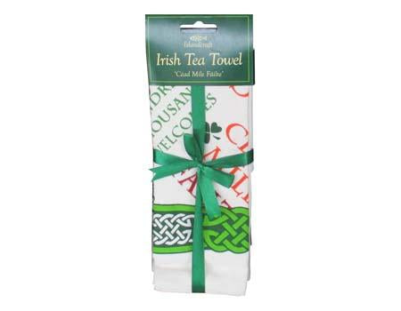 Island Craft Studios Céad Míle Fáilte Irish Tea Towel
