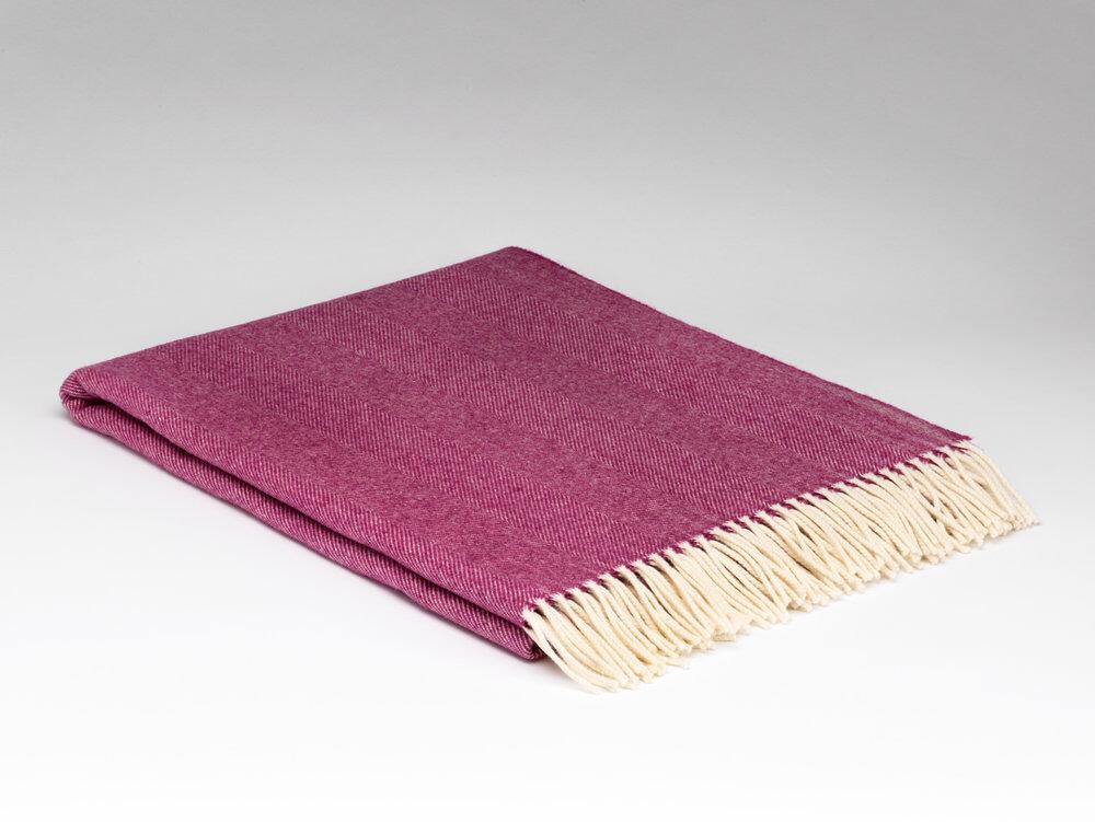McNutt Of Donegal Beetroot Herringbone Supersoft Throw