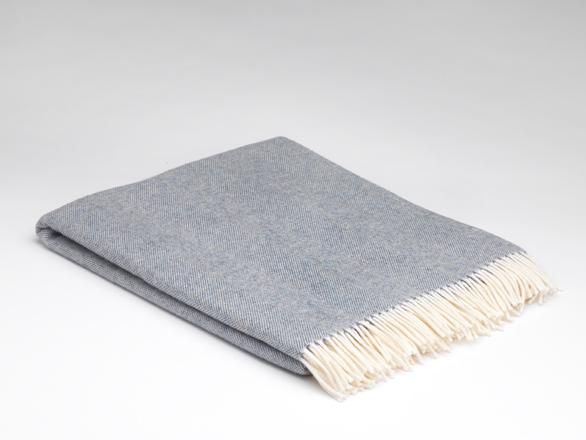 McNutt Of Donegal Spotted Blue Supersoft Throw