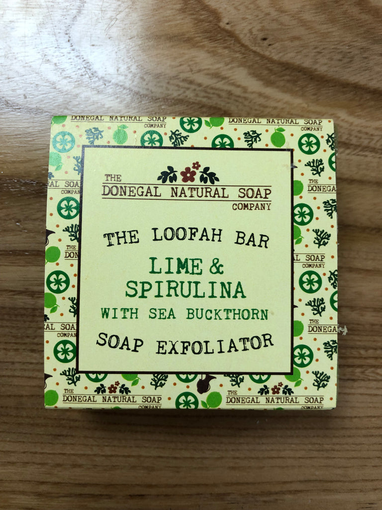 The Donegal Natural Soap Company The Loofah Bar Lime & Spirulina Soap Exfoliator