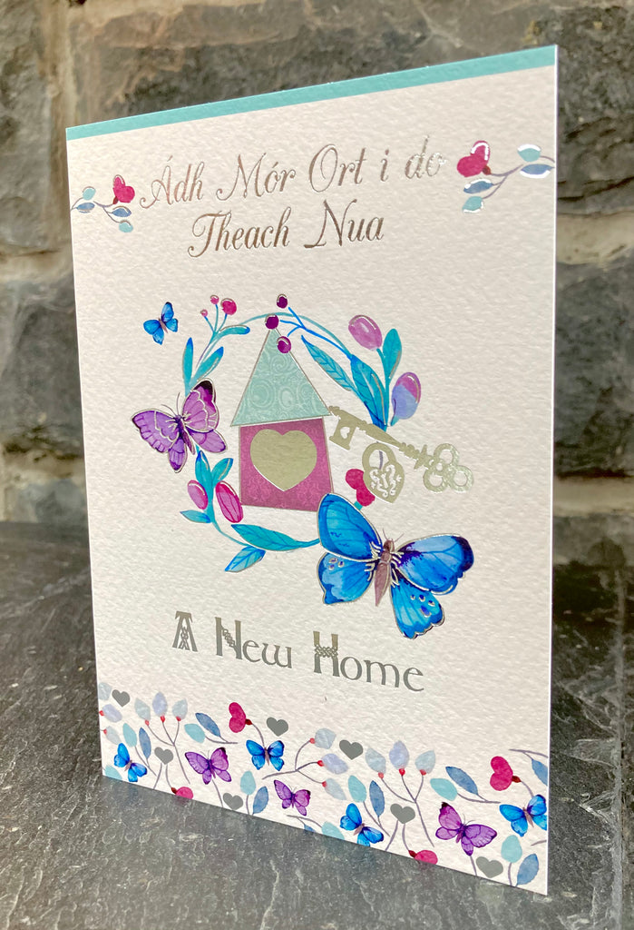 The Glen Gallery Butterflies & Key New Home Card