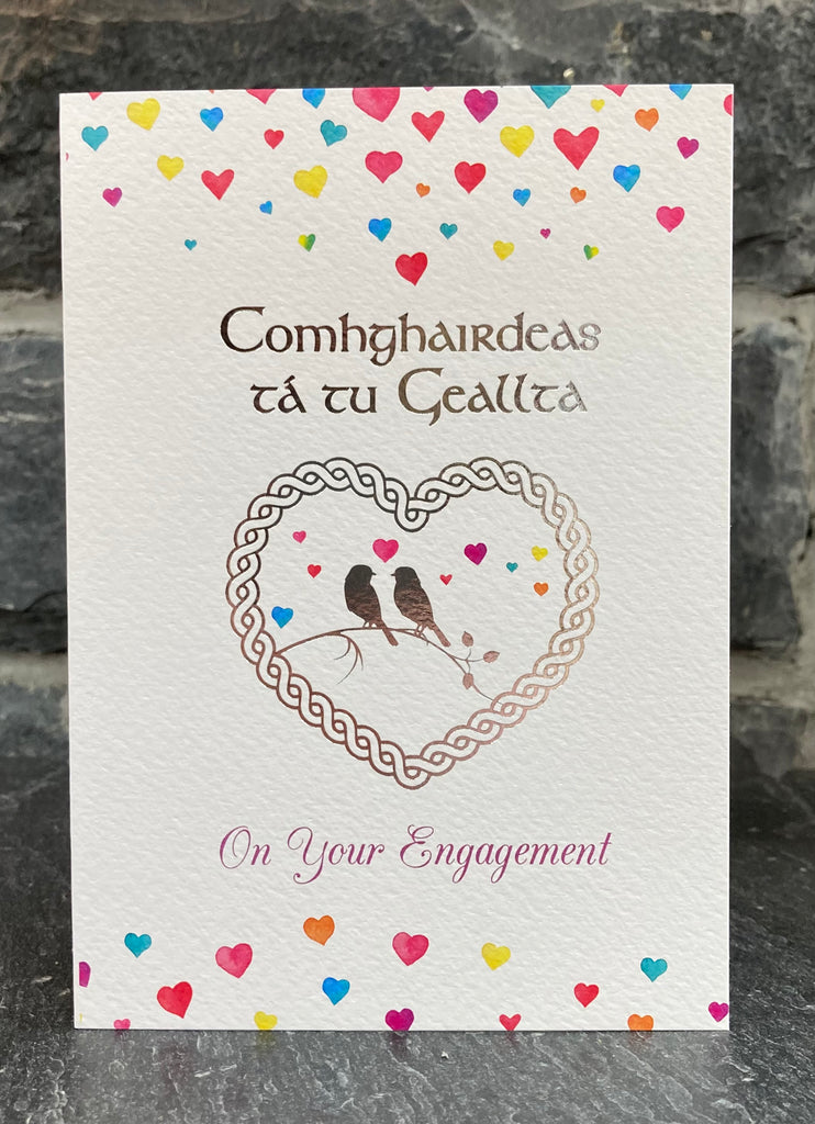 The Glen Gallery Hearts & Birds On Your Engagement Card