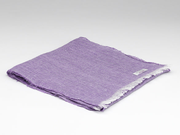 McNutt Of Donegal Lilac Herringbone Linen Scarf