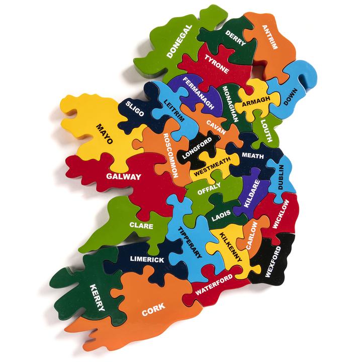Alphabet Jigsaws Handcrafted Wooden Jigsaw Puzzle Counties Of Ireland (English)