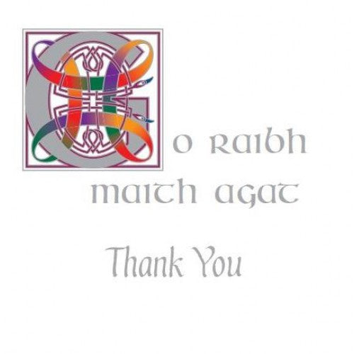 The Glen Gallery Celtic White Thank You Card Pack