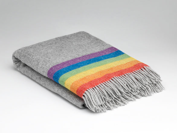 McNutt Of Donegal Rainbow Stripe Throw Collection Range