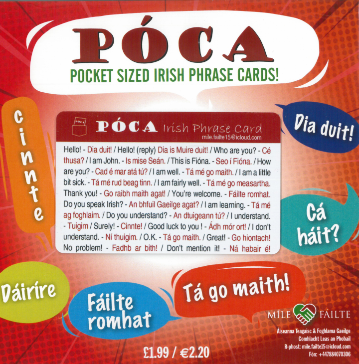Póca Irish Language Phrase Cards