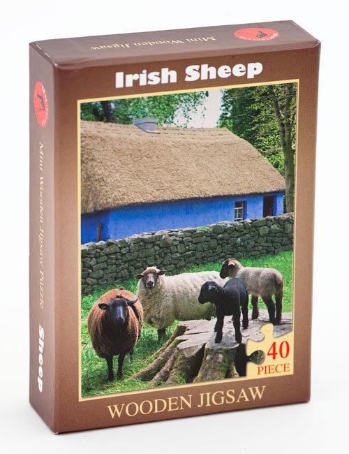 Real Ireland Mini Wooden Jigsaw Irish Sheep