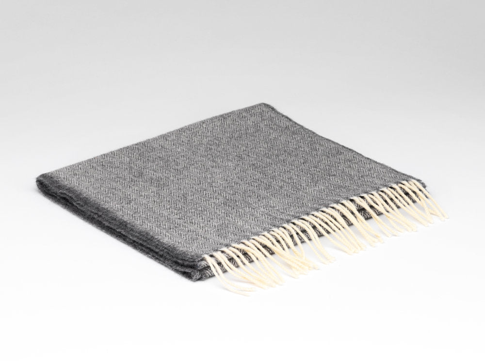 McNutt Of Donegal Uniform Grey Herringbone Scarf