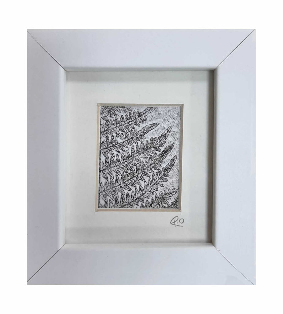 Ruth Osborne Mini Art 'Ferns' Irish Linen Original